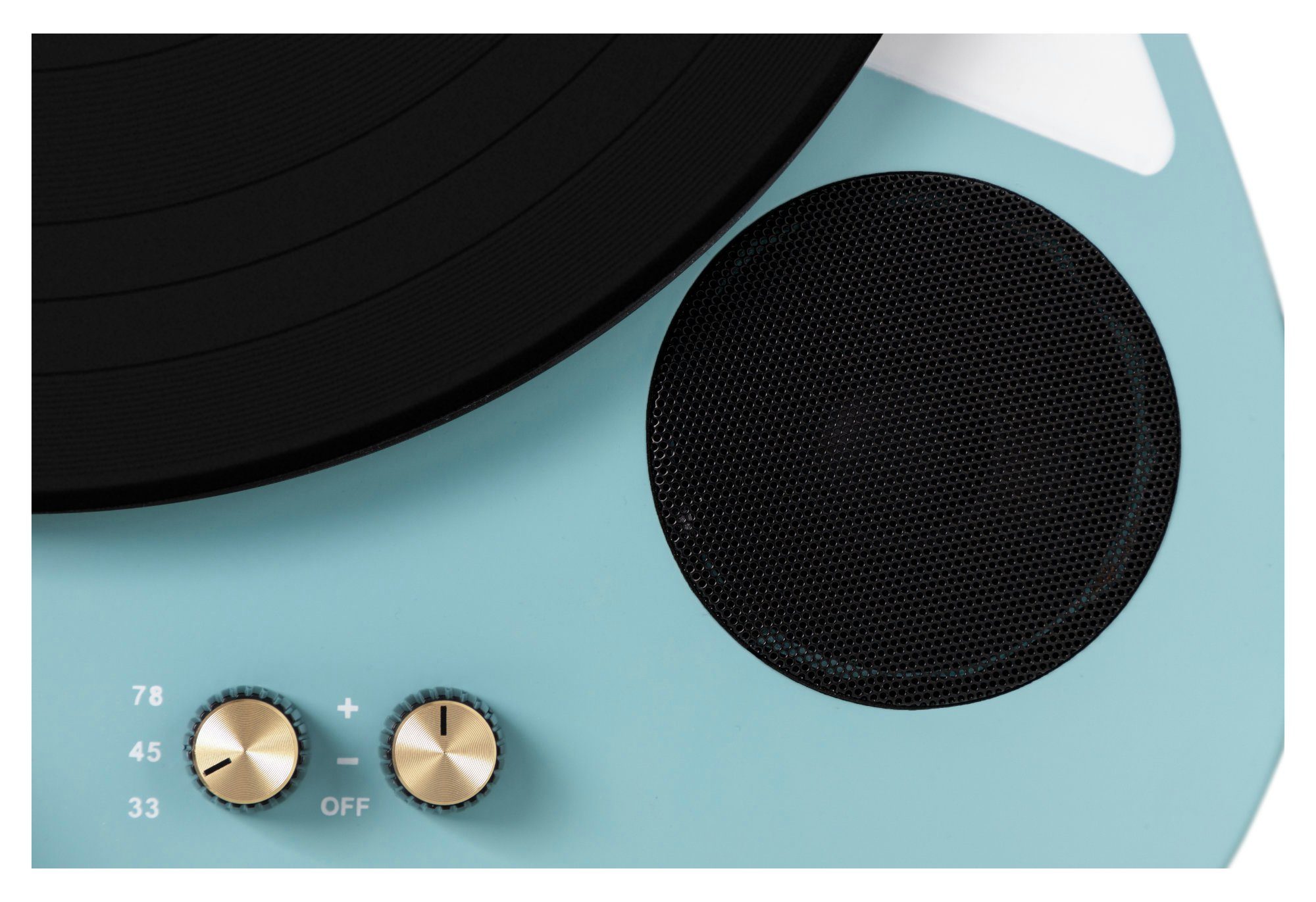 GT-26 Bluetooth, "Rory" Vinyl Turntable (Riemenantrieb, Geschwindigkeiten) Vertikal Beatfoxx in 3 E-Gitarrenfom Plattenspieler mit Retro Schallplattenspieler inkl. Ständer