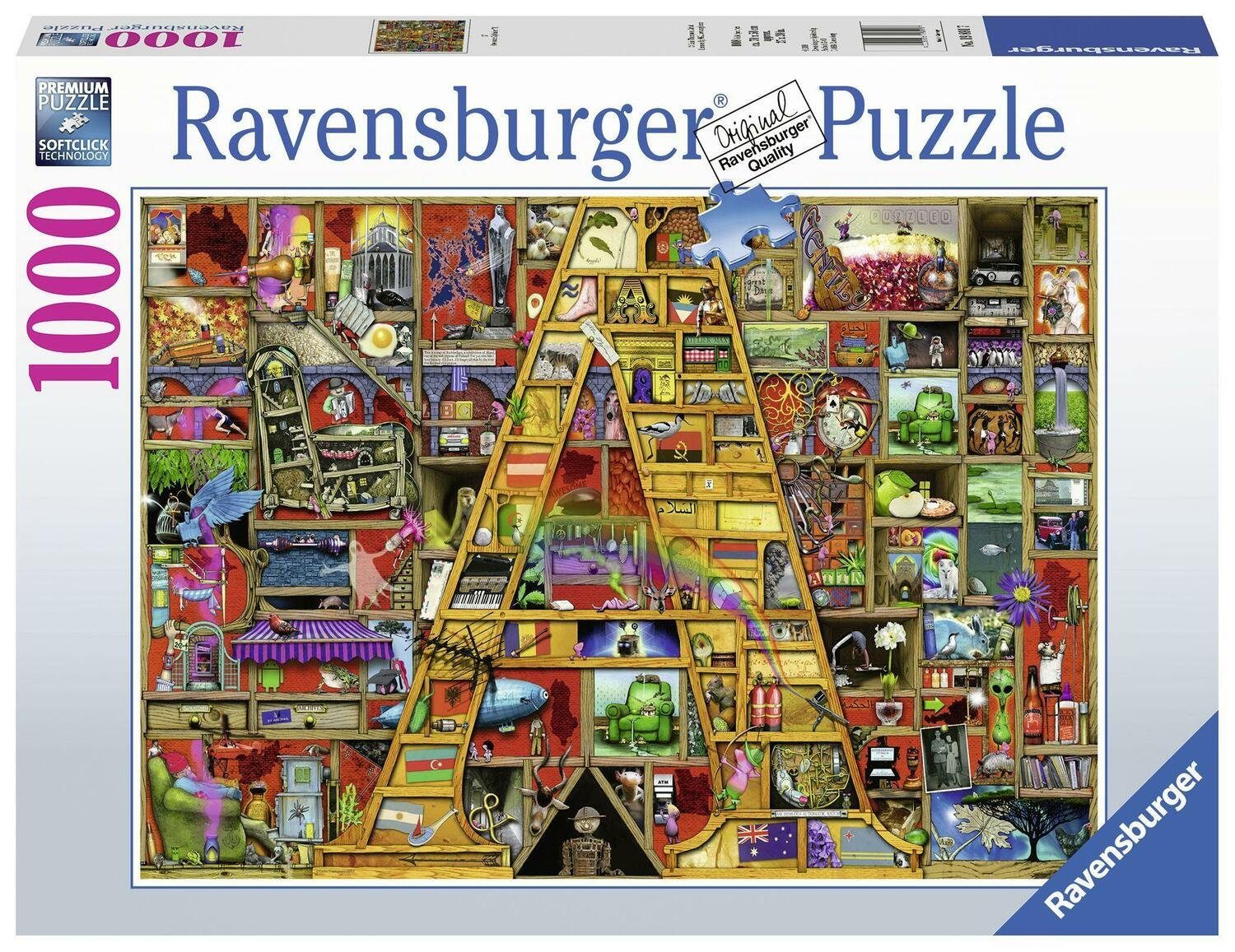 Ravensburger Puzzle Awesome Puzzleteile 1000 1000 "A". Alphabet Puzzle Teile