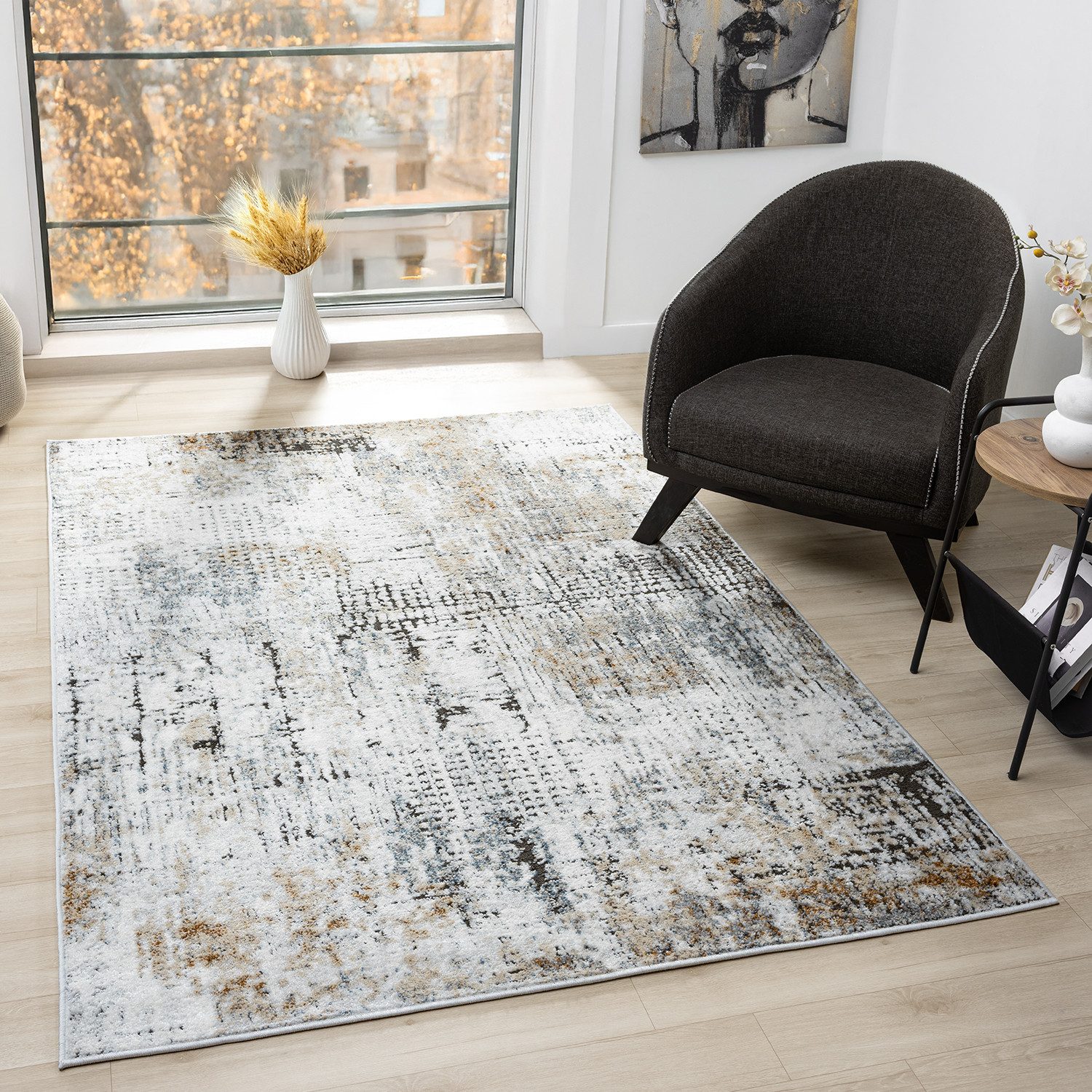 Vimoda Teppich Capri, Boho Used Effekt, Vintage Look, Rechteck, Höhe: 6 mm, günstig online kaufen