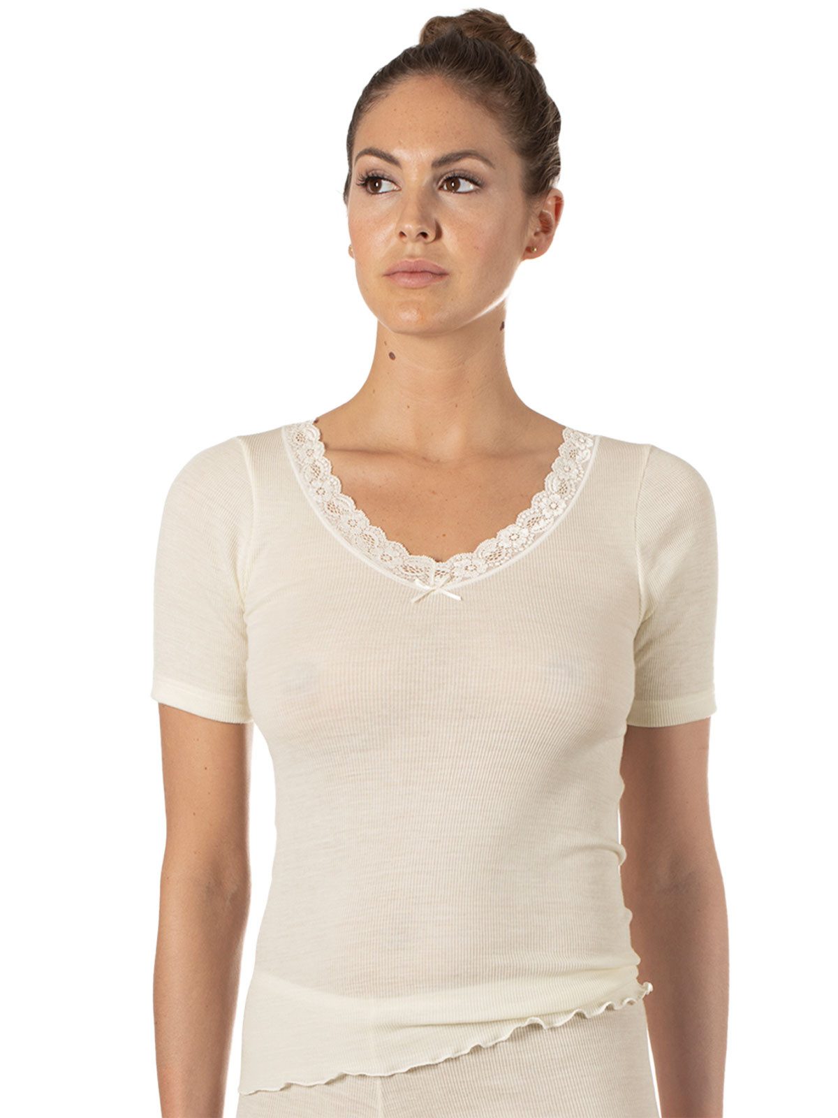 Nina Von C. Thermounterhemd Damen T-Shirt Wool Silk (Stück, 1-St) biologisch abbaubar