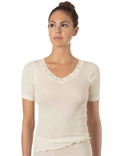 Nina Von C. Thermounterhemd Damen T-Shirt Wool Silk (Stück, 1-St) biologisch abbaubar