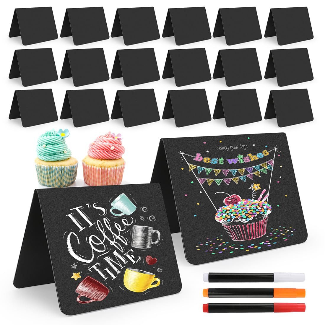 FOUORTUNATE-BEE Standtafel 20 Stück Mini Kreidetafel Klein Kleine Tafeln Zu günstig online kaufen