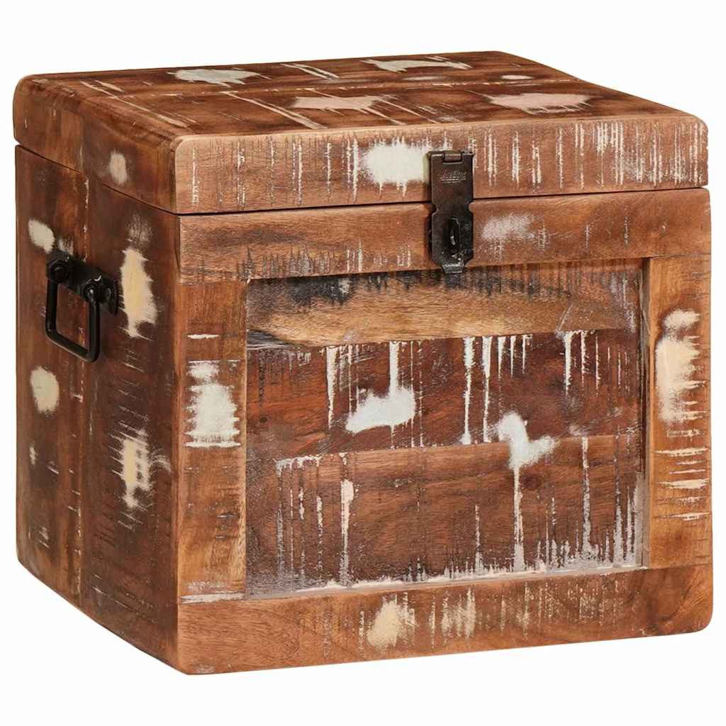 vidaXL Aufbewahrungsbox Aufbewahrungsbox mit Speicher mit Tür Braun Massivholz (1 St)