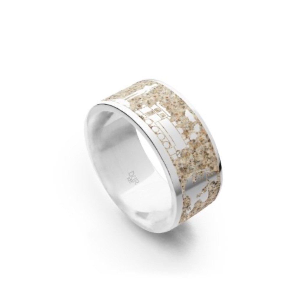 Fingerring DUR Schmuck: Ring, Strandring "Ostseebad Sellin / Rügen“ mit Strandsan