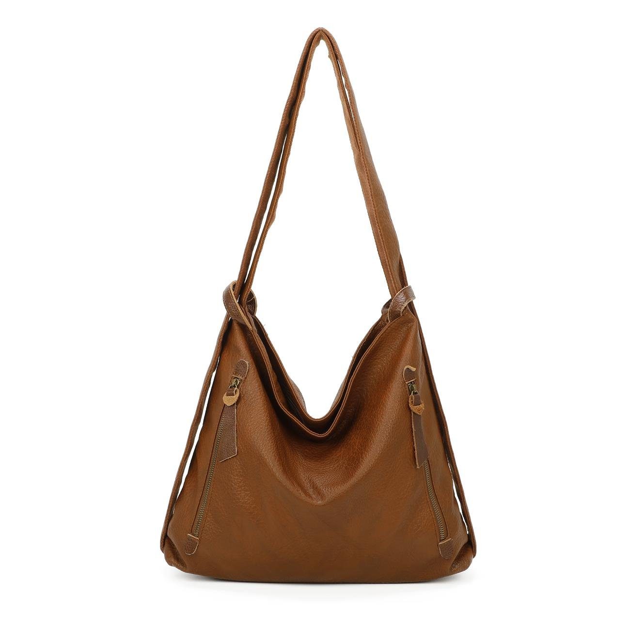 ITALYSHOP24 Schultertasche Damen Rucksack Handtasche Schultertasche, günstig online kaufen
