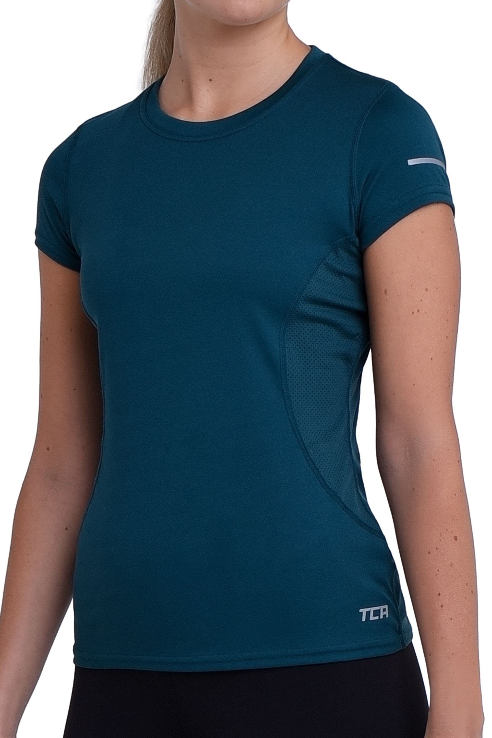 TCA Trainingsshirt TCA Damen Atomic Kurzarm T-Shirt - Blau, XL (1-tlg) günstig online kaufen