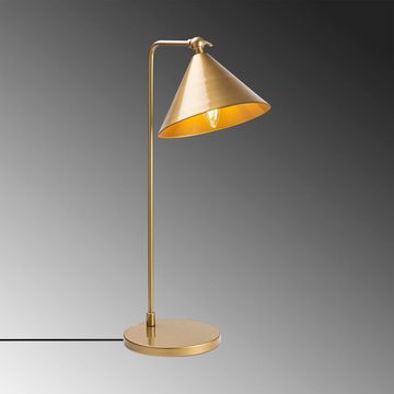 Opviq Schreibtischlampe Konika FLG, Gold, 24 x 26 x 50 cm, Metallkörper