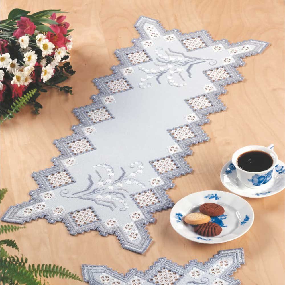 Permin Kreativset Permin Hardanger Tischläufer Stickpackung "Hardanger", (embroidery kit by Marussia)