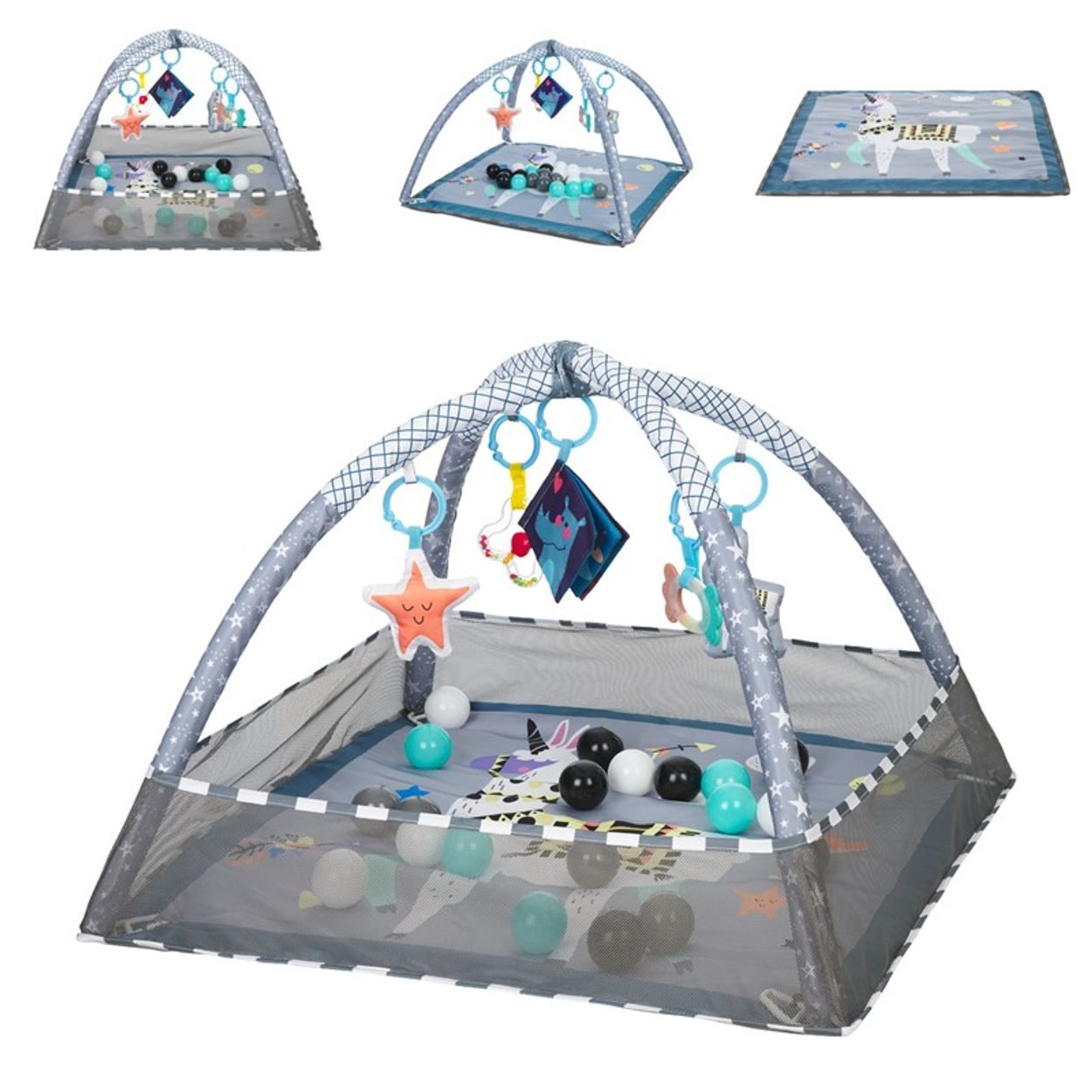 Spielbogen Spielbogen Krabbeldecke 2 in 1