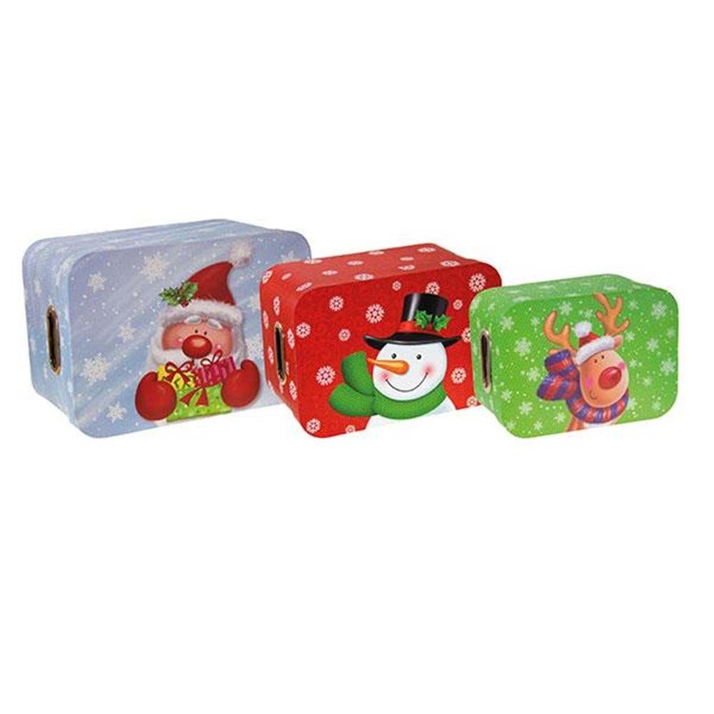 Idena Geschenkbox 3er Set S/M/L, Geschenkverpackung Weihnachtsverpackung Geschenkschachtel