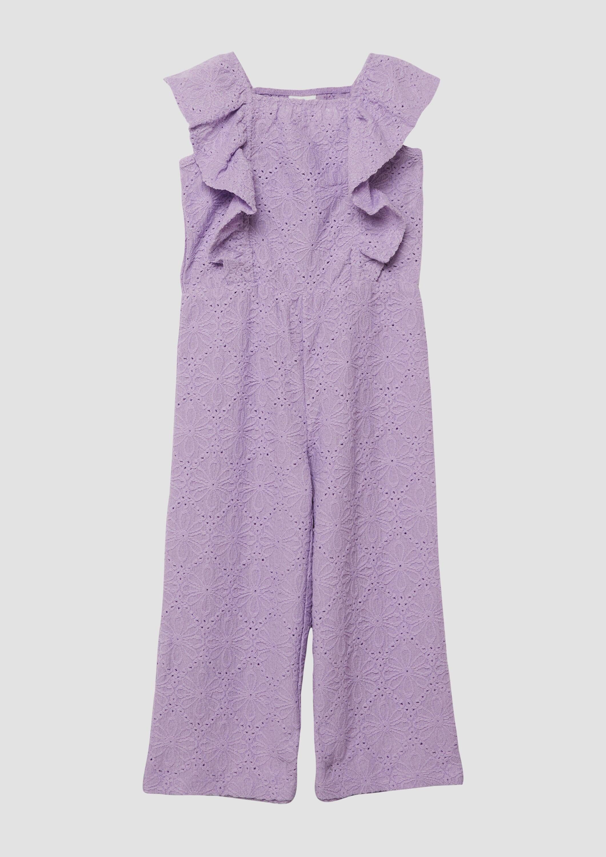 s.Oliver Jumpsuit Overall Strukturierter Overall mit Volants