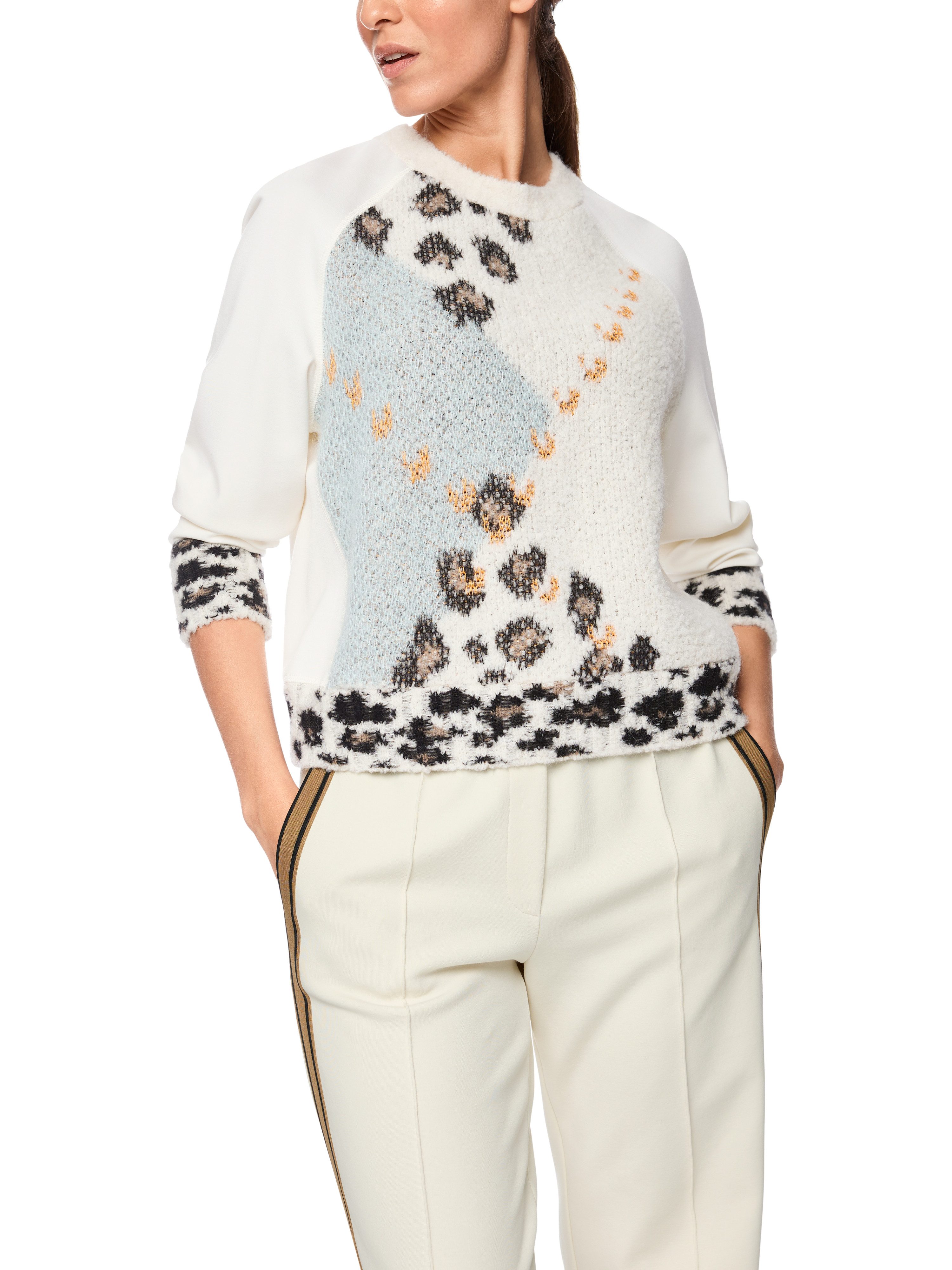 Marc Cain Strickpullover Doggy Dogs Premium Damenmode Rundhalsausschnitt, l günstig online kaufen