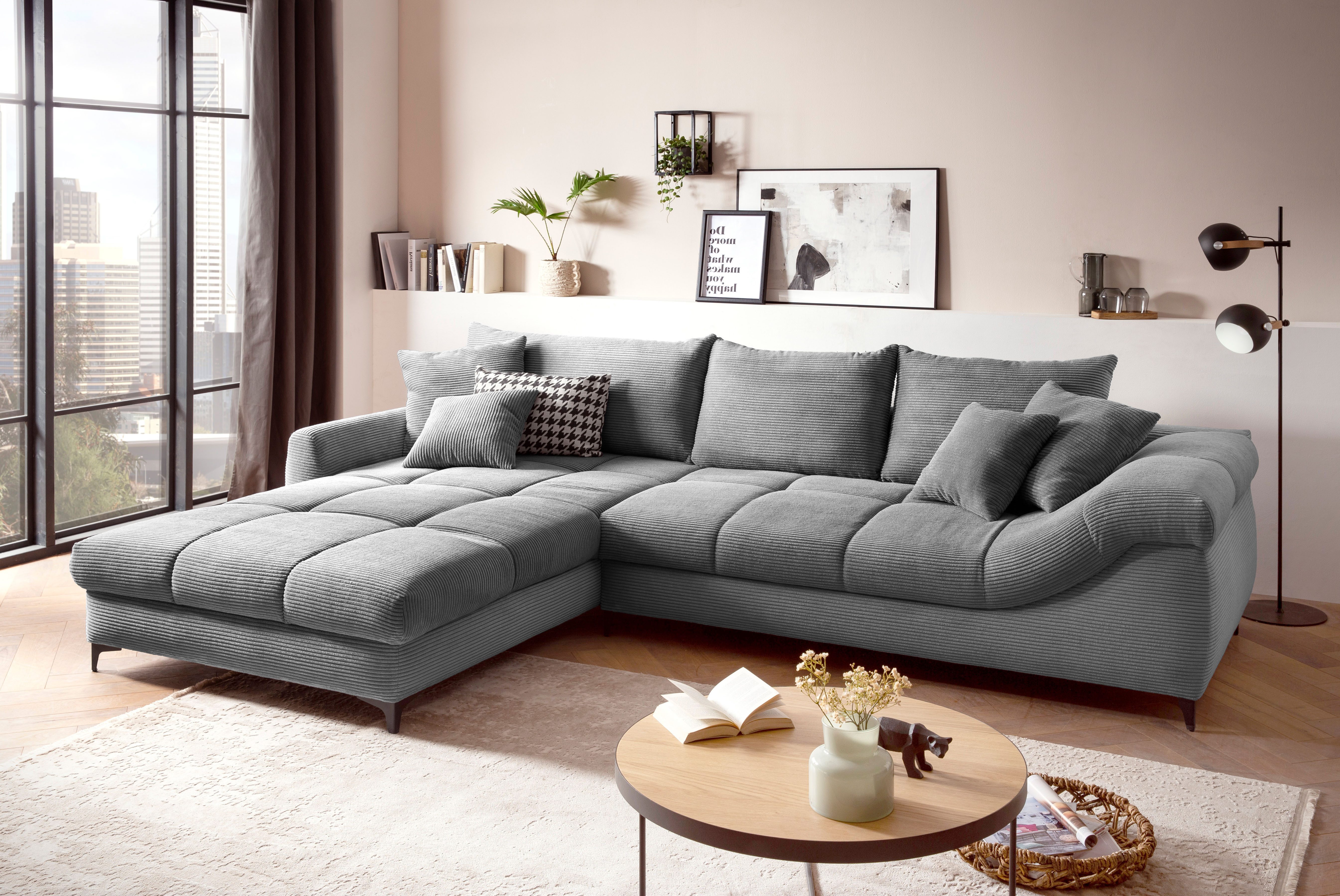 Mr. Couch Ecksofa Ronaldo, L-Form, wahlweise günstig online kaufen