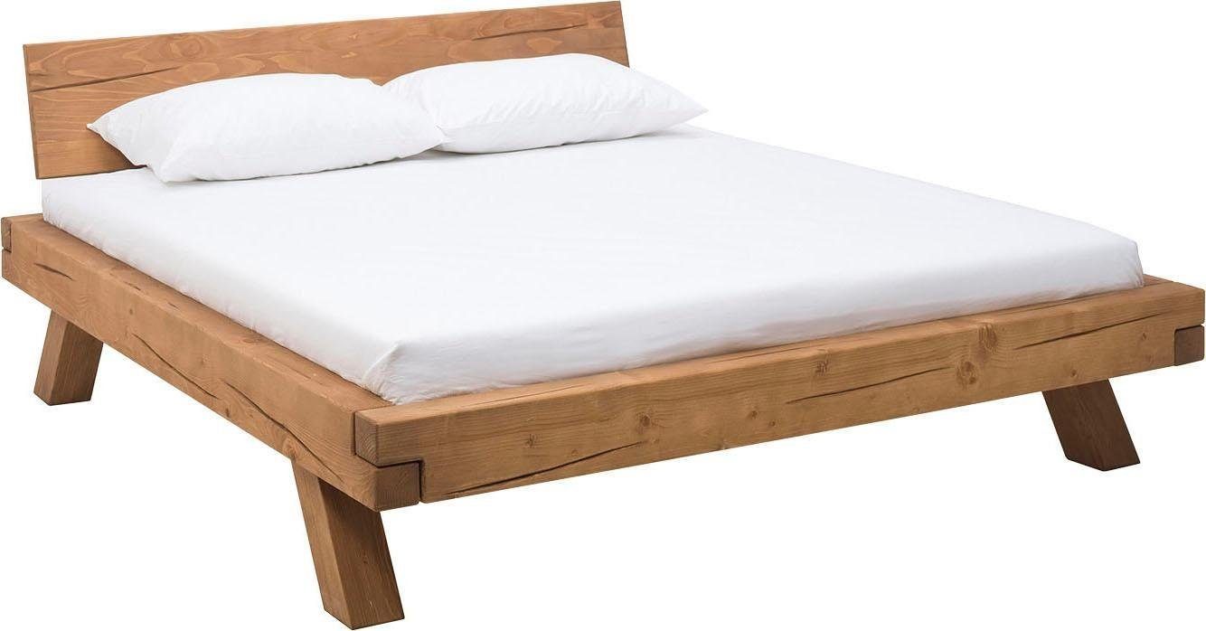 SalesFever Massivholzbett Eik Naturbelassenes Bett, Landhaus-Charme trifft auf rustikales Balkenbett. Reduzierter Preis € 1.199,99. Unverbindliche Preisempfehlung € 1.634,00