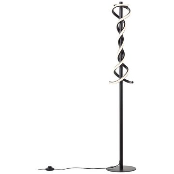 Brilliant Stehlampe Amalie, Amalie LED Standleuchte 1,3m schwarz, Metall/Kunststoff, 1x LED integr