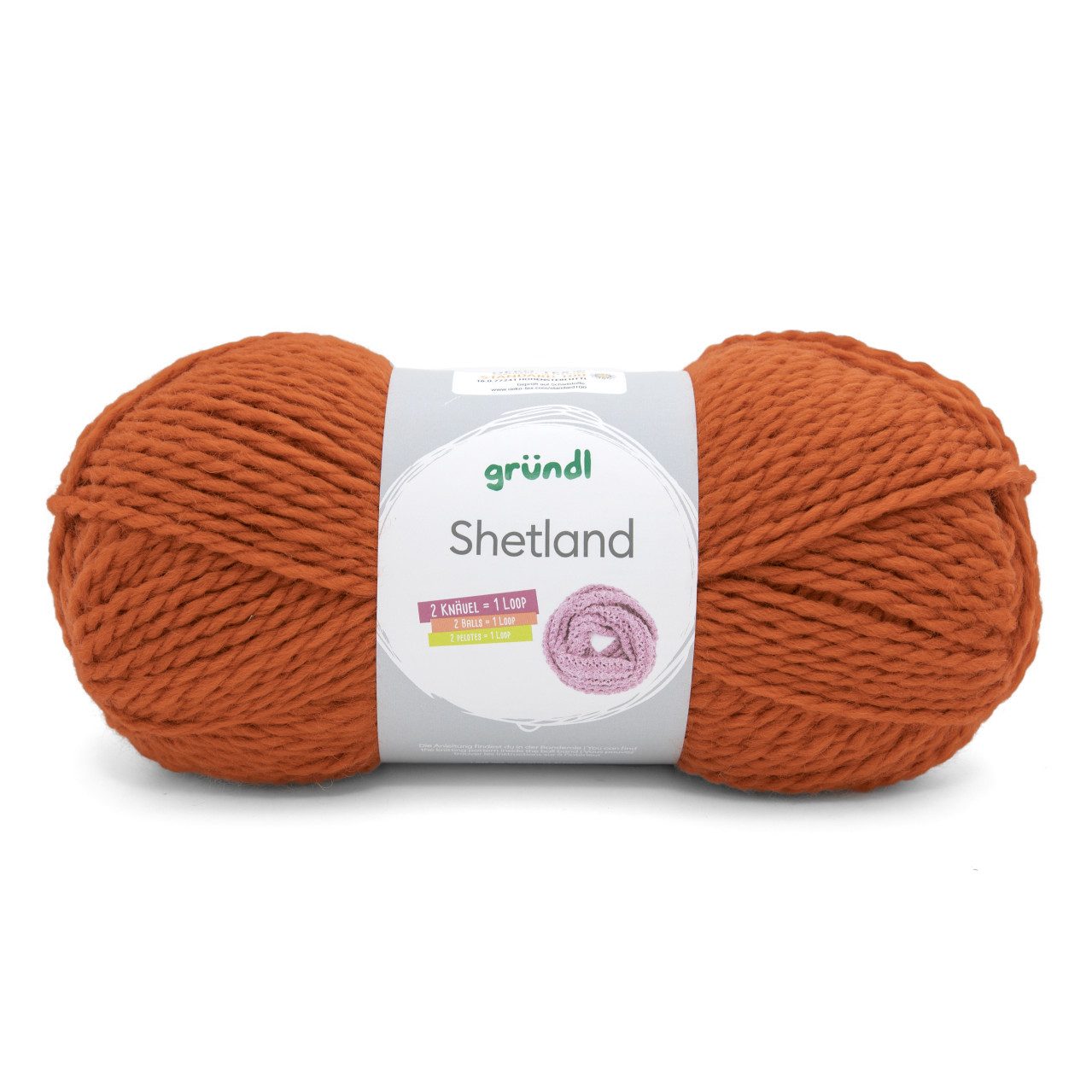 Gründl Gründl Wolle Shetland,100 g, orange Häkelwolle