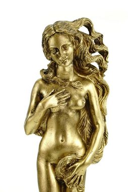 Kremers Schatzkiste Dekofigur Alabaster Aphrodite nach Boticcelli Figur gold Skulptur 41 cm Göttin der Liebe