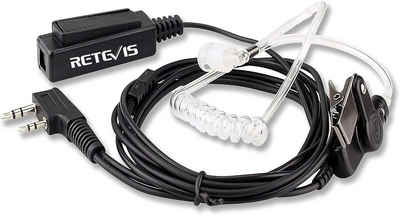 Retevis Walkie Talkie Funkgerät Headset 2 Pin Kompatibel RT24 RT27 BF-88E BF-888S Kenwood