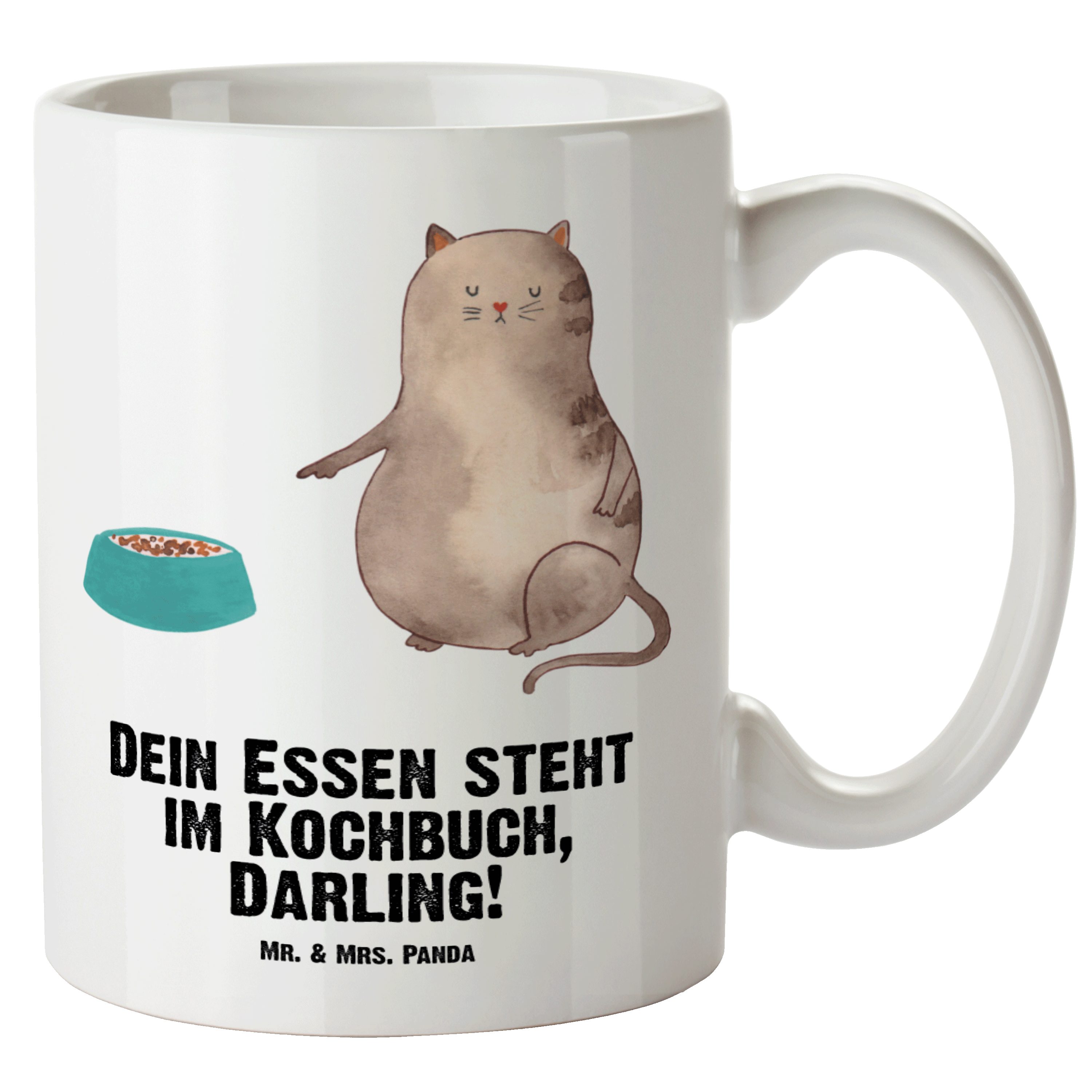 Groß, Keramik fressen Weiß - & Tasse Geschenk, XL Mr. Mrs. Panda Kaffeetass, Katze Grosse Große Tasse, Tasse -