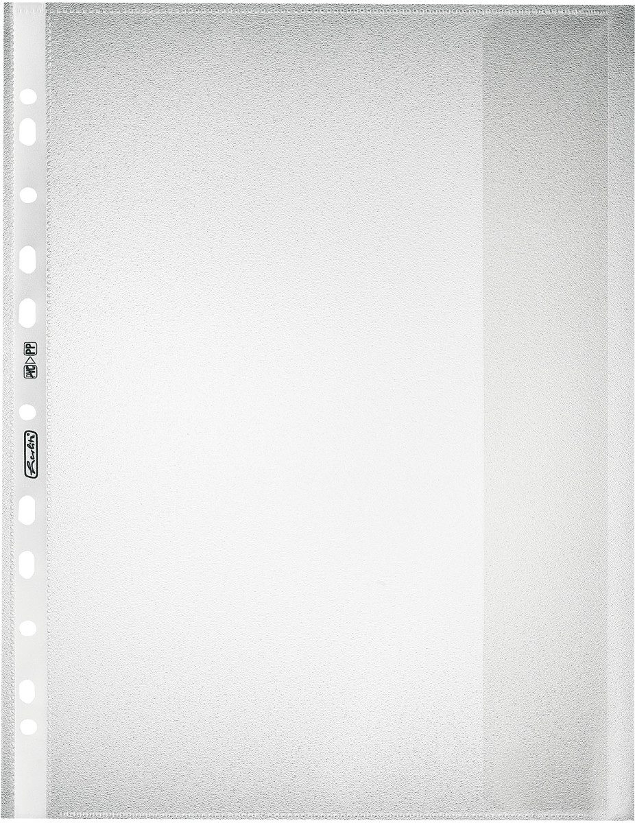 Herlitz Prospekthülle Dokumentenhüllen A4 PP 120my genarbt mit Klappe rechts VE=10 Stück