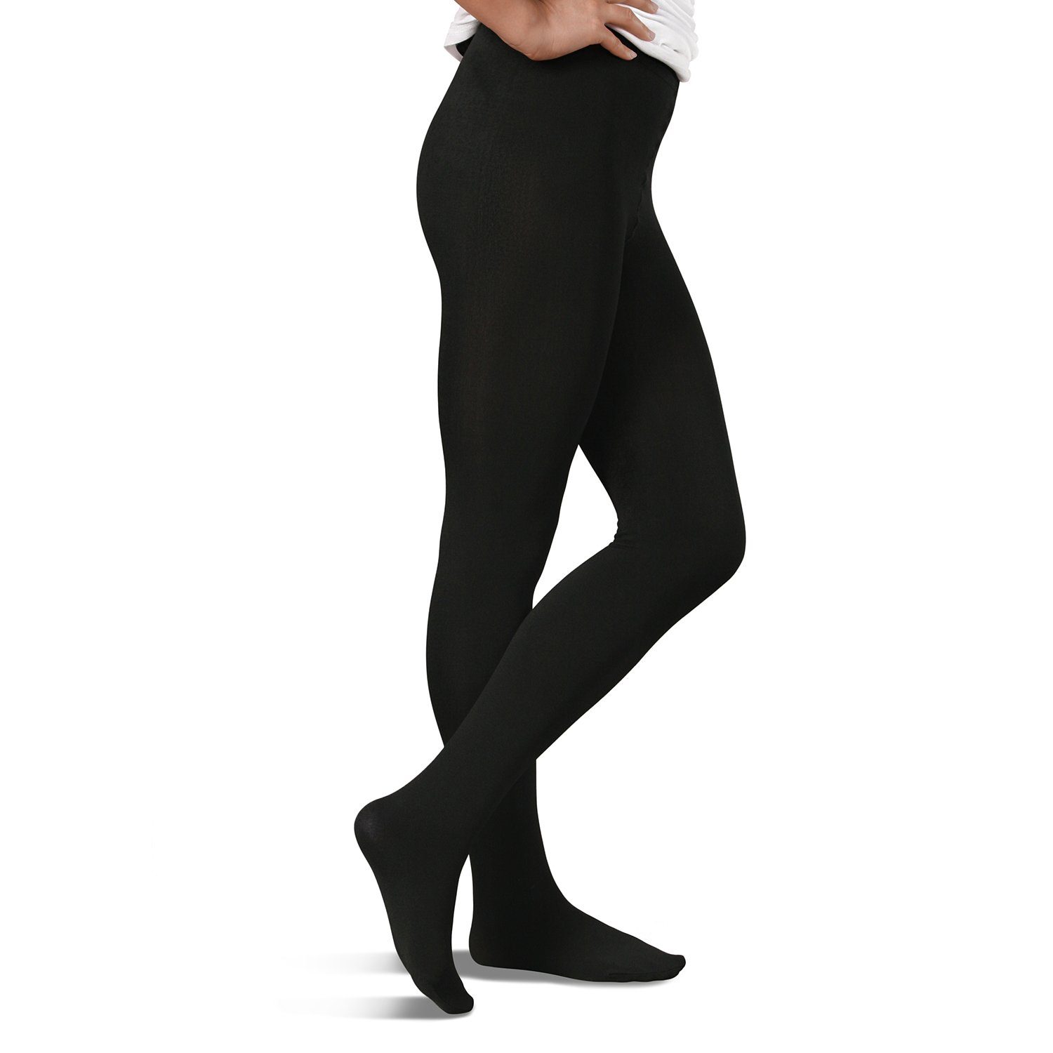 Innenfleece Strumpfhose Strumpfhose mit oder Damen (1 celodoro Schwarz Stück) Thermo 2