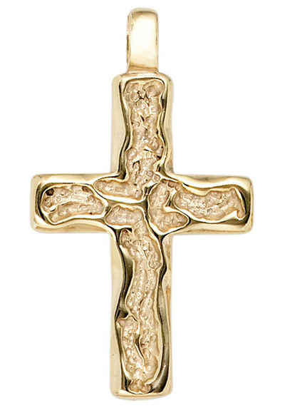 JOBO Kreuzanhänger Anhänger Kreuz, 585 Gold