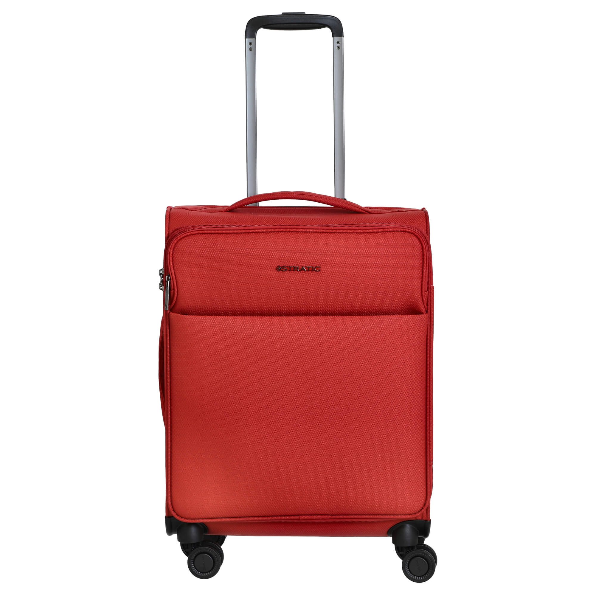 Stratic Koffer Light+ - 4-Rollen-Trolley 55 cm S (red), 4 Rollen Rollen