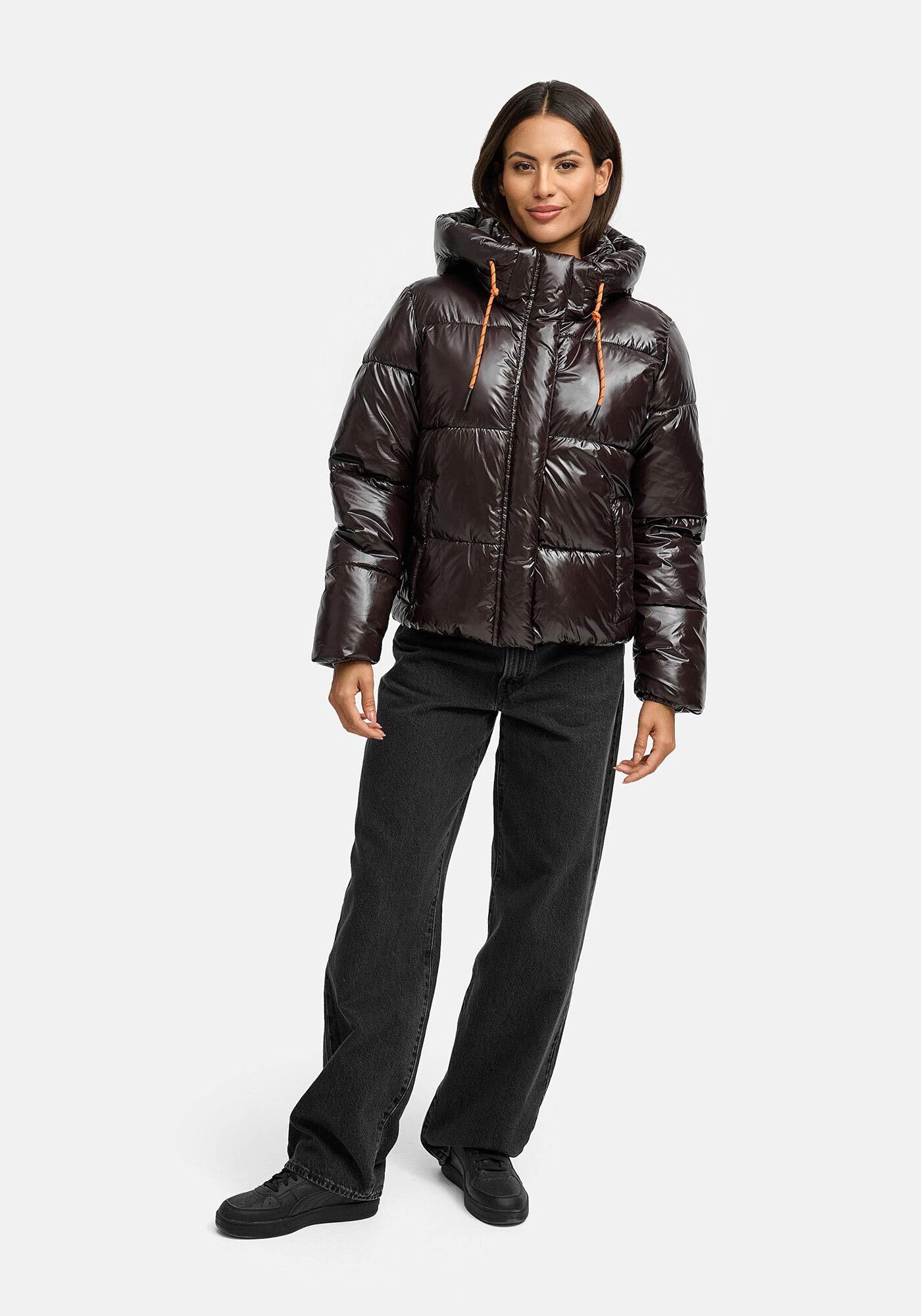 Marikoo Winterjacke Skyraa Leicht glänzendes Obermaterial mit moderner Steppung – Bild 3 von 5