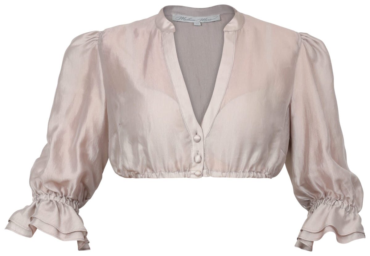 Madame Marie Dirndlbluse Dirndlbluse Anvella taupe