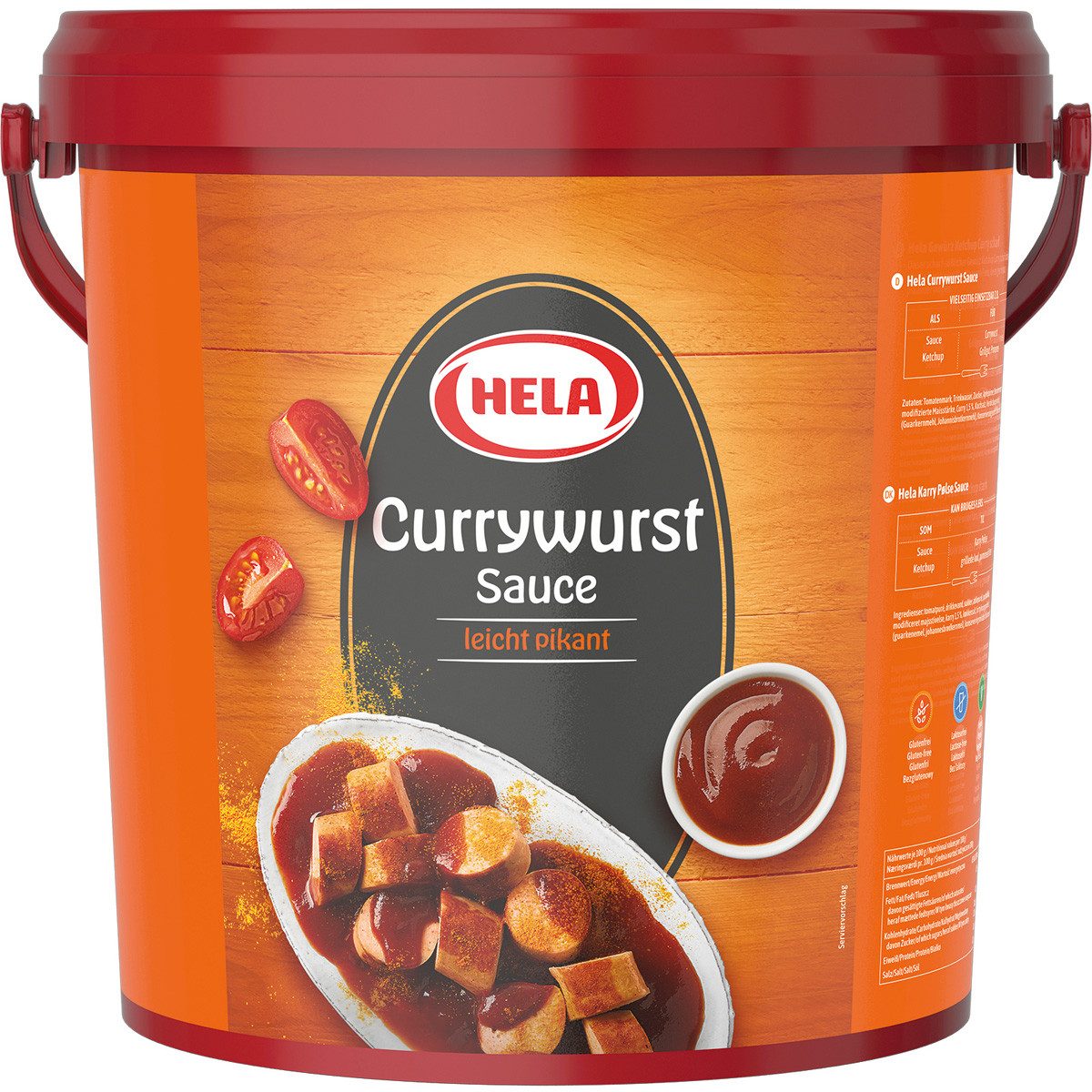 HELA Saucen, Hela Currywurst Sauce leicht pikante Würzsauce für Currywust 10000ml
