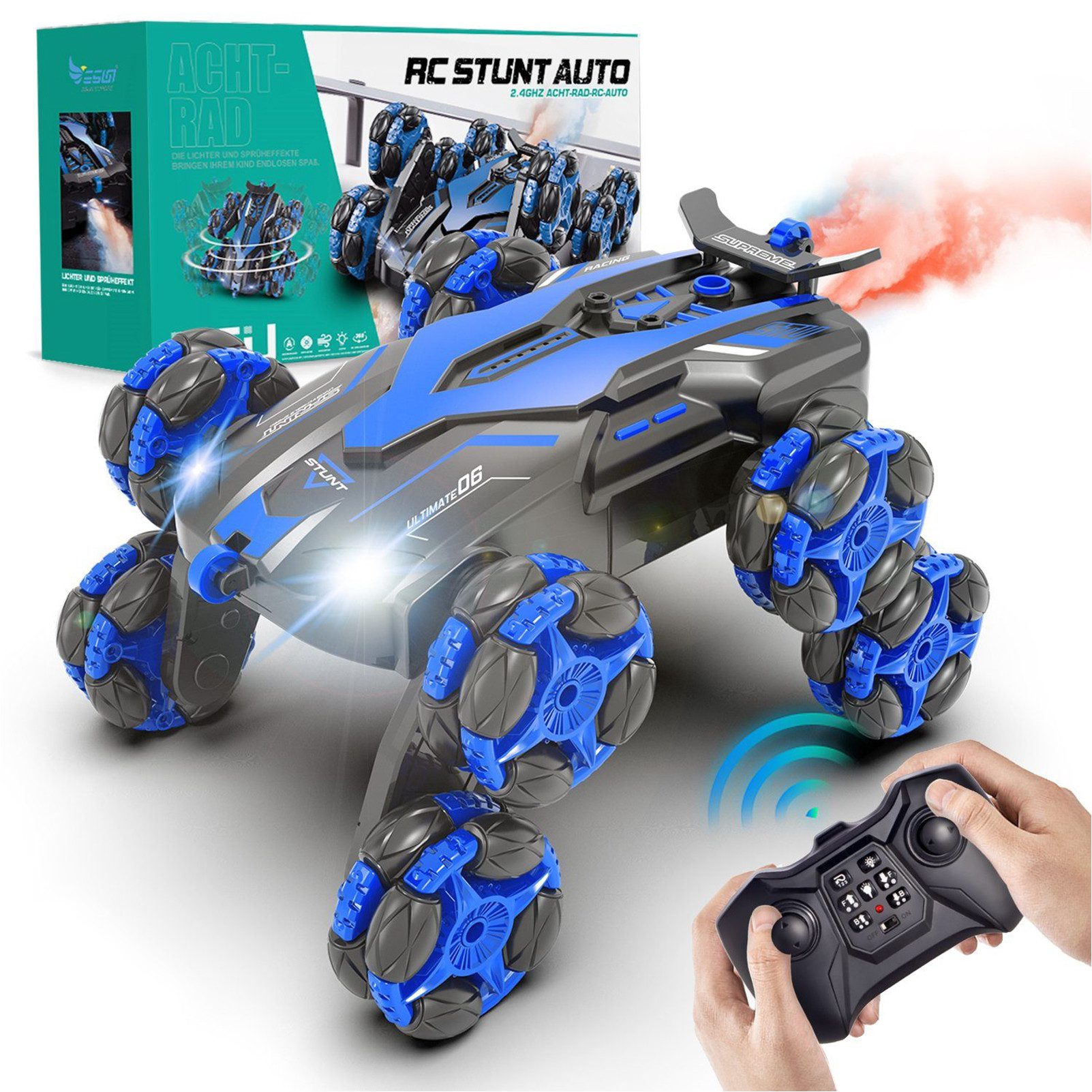 RC-Auto Ferngesteuertes Auto ab 4 5 6 8 10 Jahre, RC Auto mit Fernbedienung