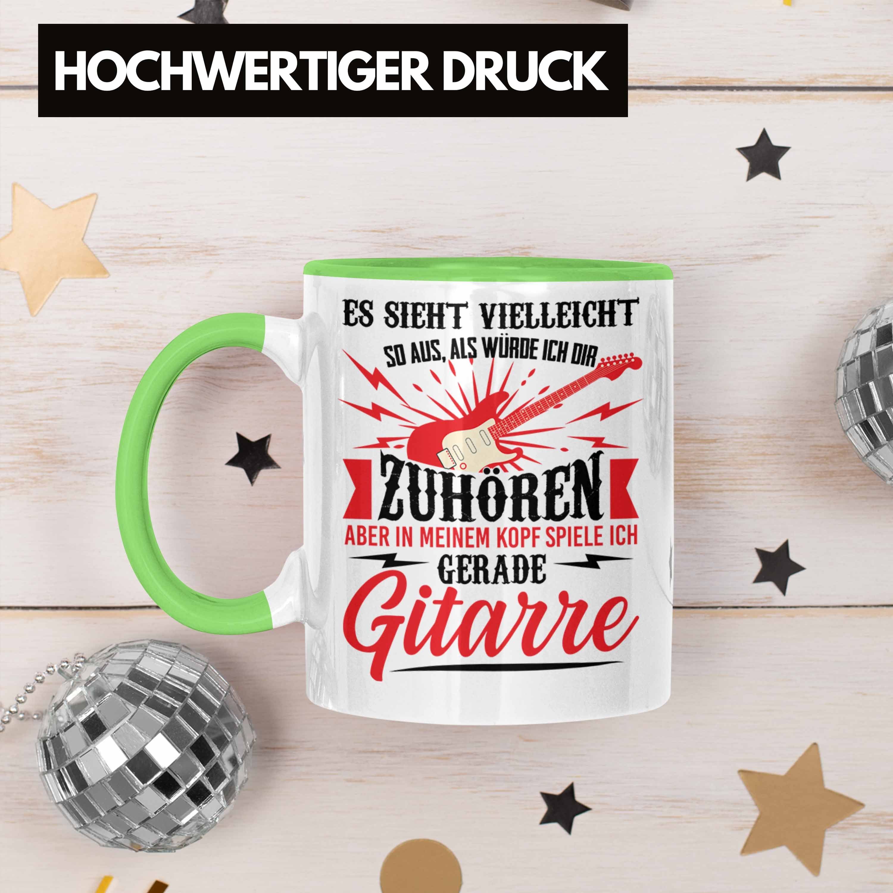 Trendation Gitarrist - Grün Tasse Kaffeetasse - Gitarrenspieler für Gitarre Tasse mit Geschenkidee Spruch Geschenk Trendation