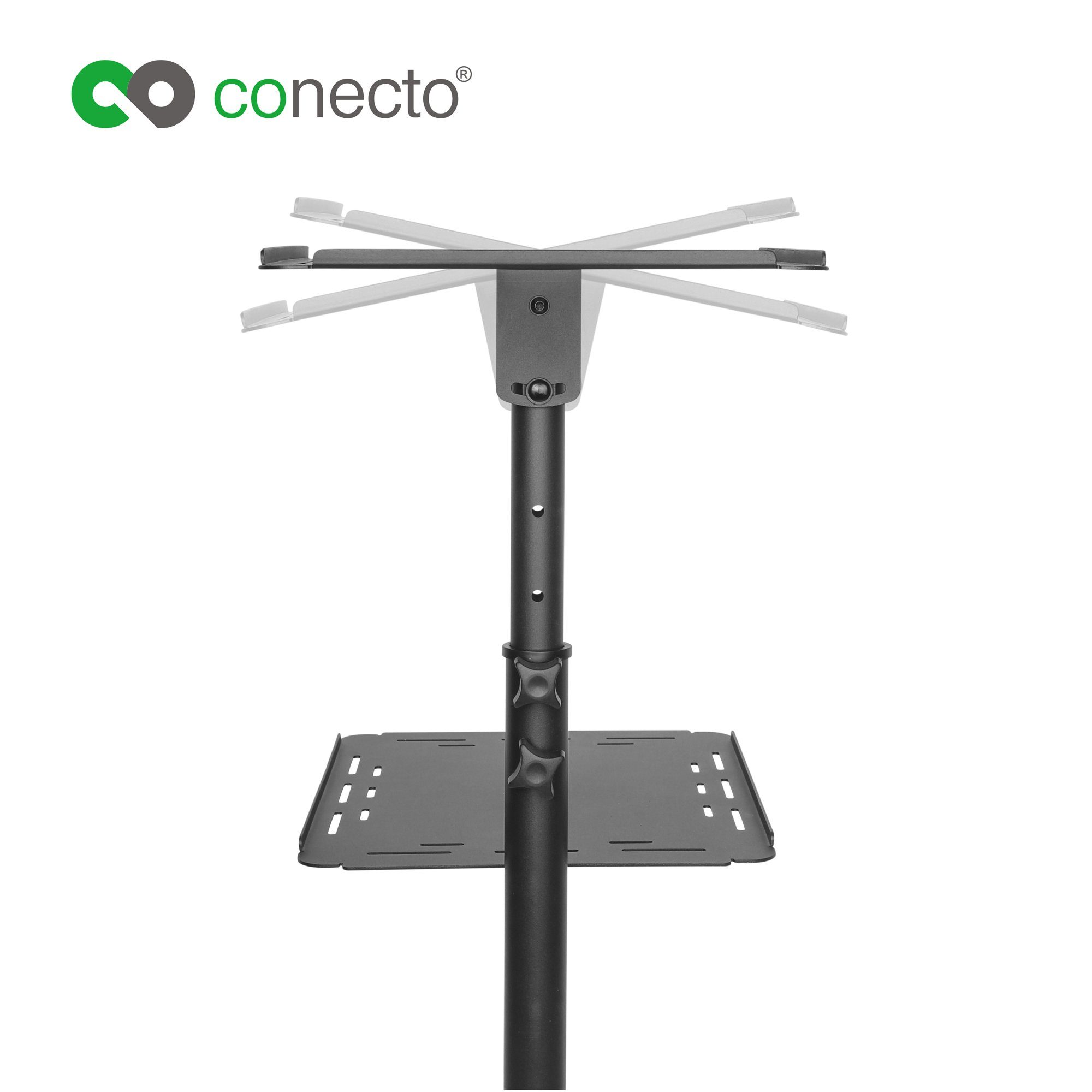 conecto Beamer-Deckenhalterung Beamerwagen Ständer für Projektor, (höhenverstellbarer Projektortisch mit Rollen für Beamer und Laptop)
