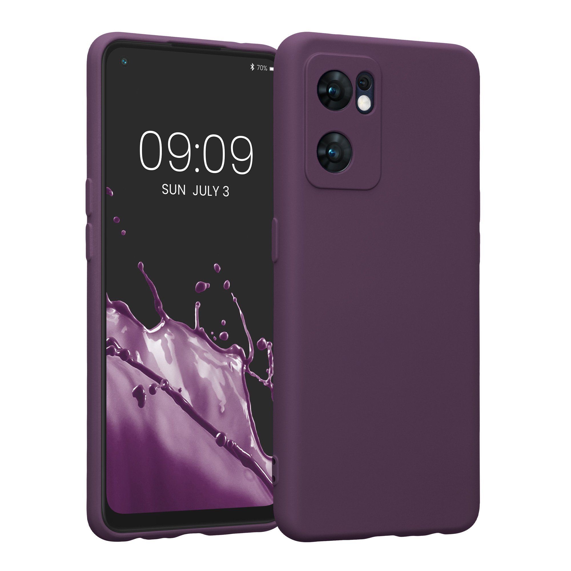 kwmobile Handyhülle Slim Case für Oppo Find X5 Lite, Hülle Silikon Handy - Handyhülle gummiert
