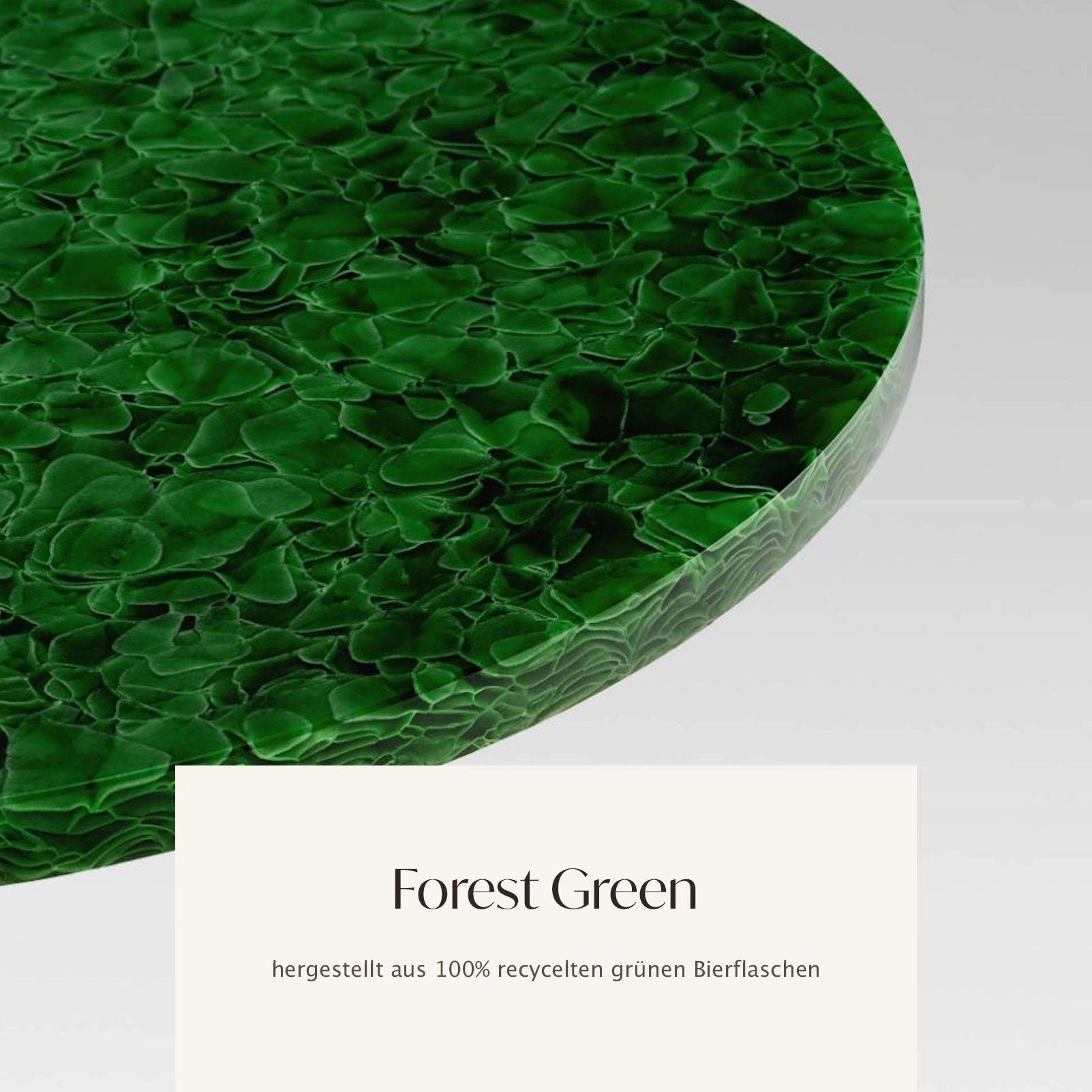 MAGNA Atelier Dekotablett CHEFCHAOUEN mit GLASKERAMIK, Ø30cm Käseplatte Green rund, Forest Glaskeramik