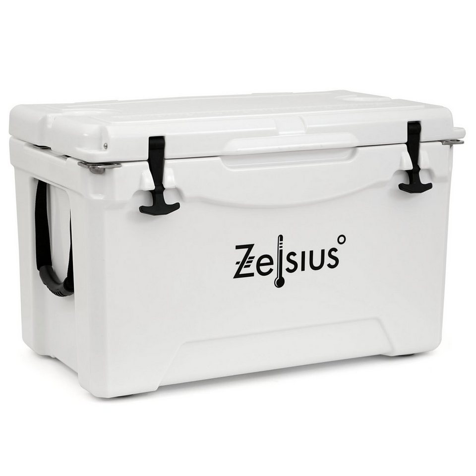 Zelsius Kühlbox Kühlbox weiß 50 Liter, Cooling Box ideal für Auto Camping,  50 l, mit Flaschenöffner