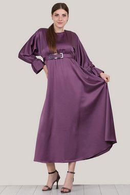 Modabout Maxikleid Langes Kleider Abaya Hijab Kleid Damen - NELB0007D7291MOR (1-tlg)