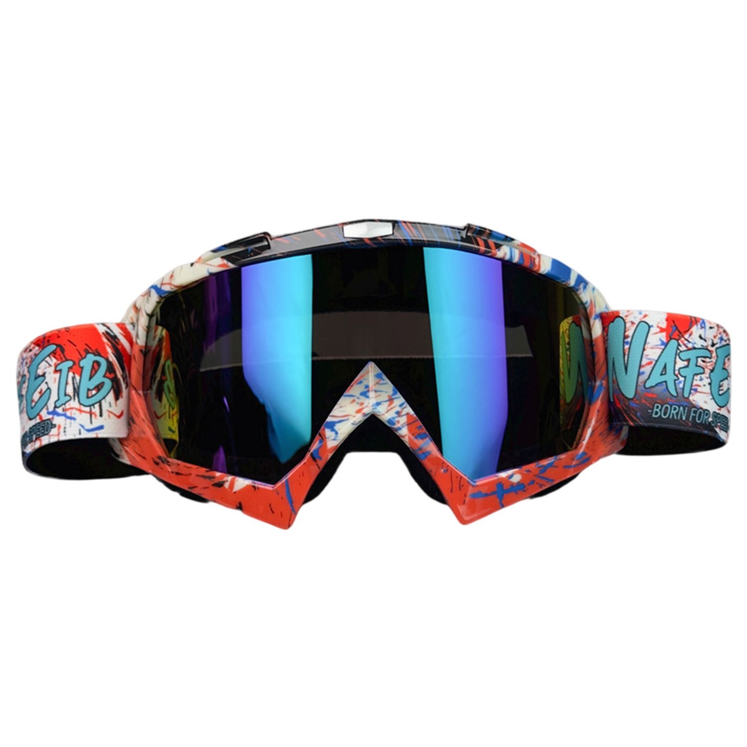 Refttenw Skibrille Einstellbar Motorradbrille,Skibrille,UV Schutzbrille,Sportbrille
