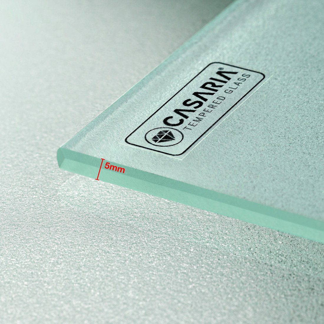 Polyrattan Gartentisch cm (1-St), Sicherheits Casaria Glasplatte mit Grau 190x90x74 Ablage