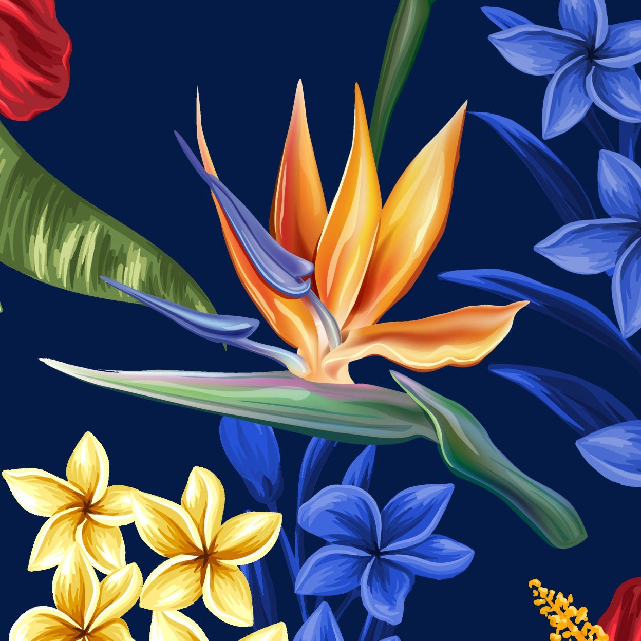 Hawaiihemdshop.de Hawaiihemd Hawaii Hemd Herren Baumwolle Kurzarm Hawaiihemd mit Blüten