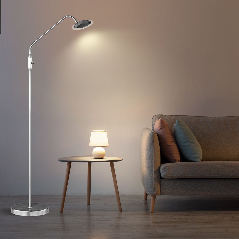 WOFI LED Stehlampe, LED-Leuchtmittel Leseleuchte Standlampe verbaut, dimmbar Warmweiß, flexibel fest Wohnzimmerlampe Stehlampe LED
