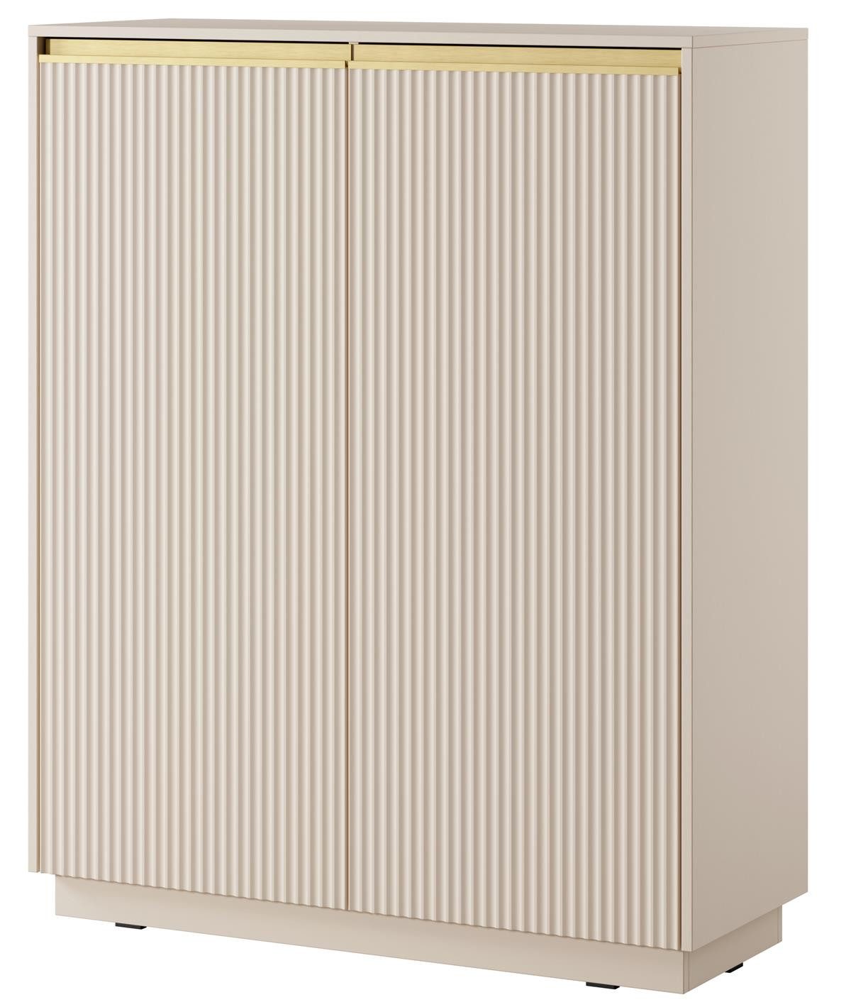 Compleo Hochkommode mit 2 Türen GLAM, Glamour design, Fronten gefräst