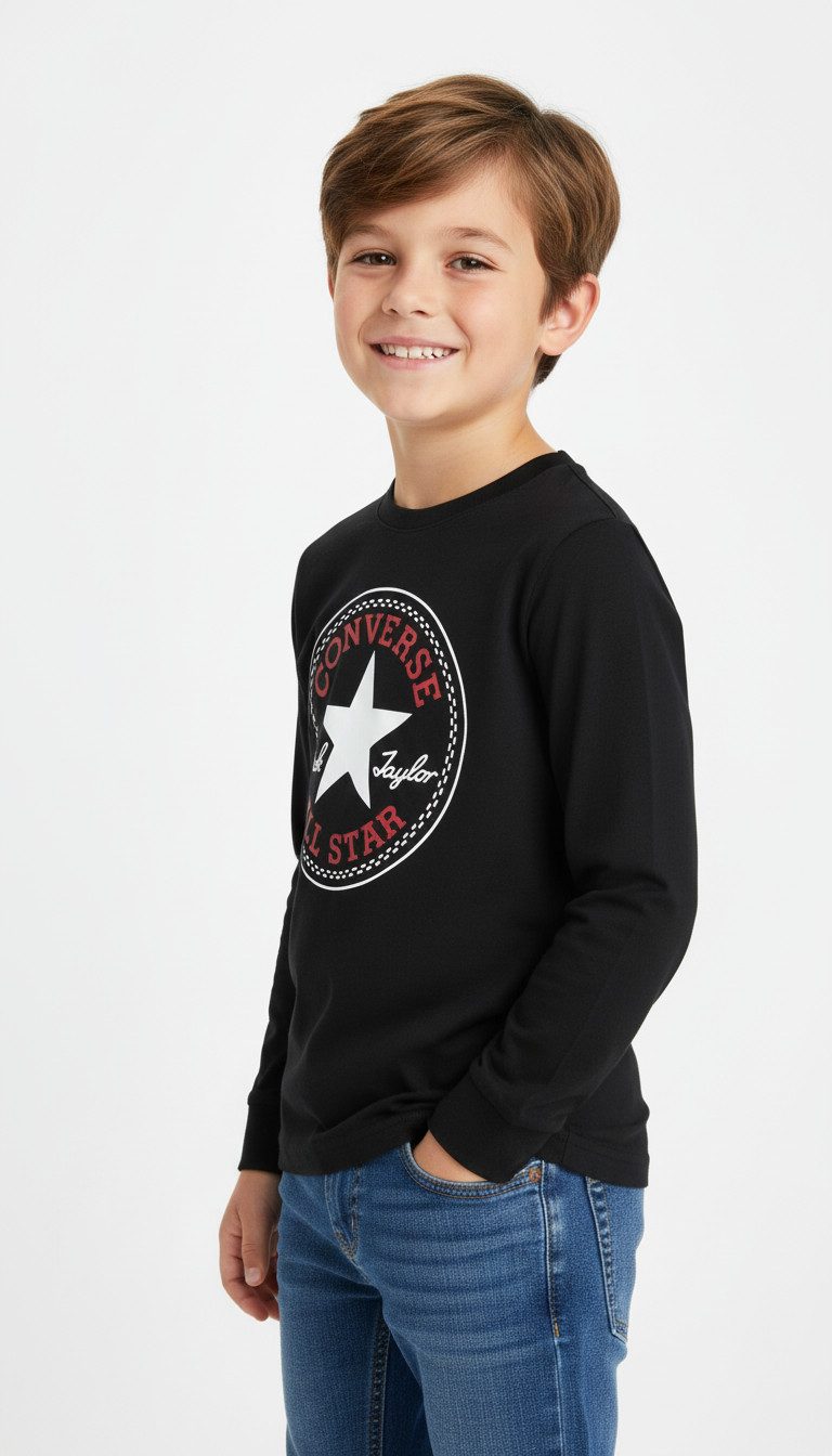 Converse Langarmshirt CNVB CHUCK PATCH LS TEE (1-tlg) für Kinder
