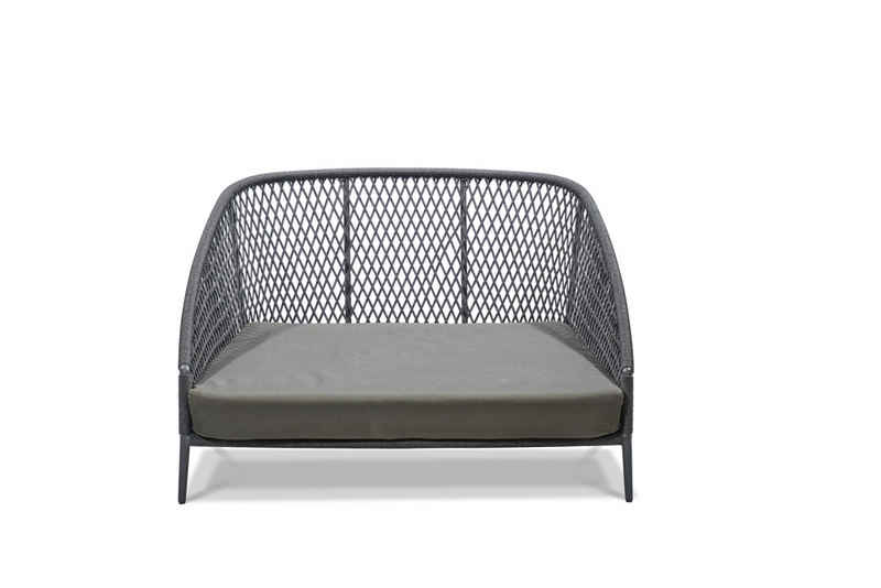 Musterring Gartenlounge-Bank Musterring Ibiza Sonnenbett schwarz/grau Aluminium 149x156x86 cm (1)