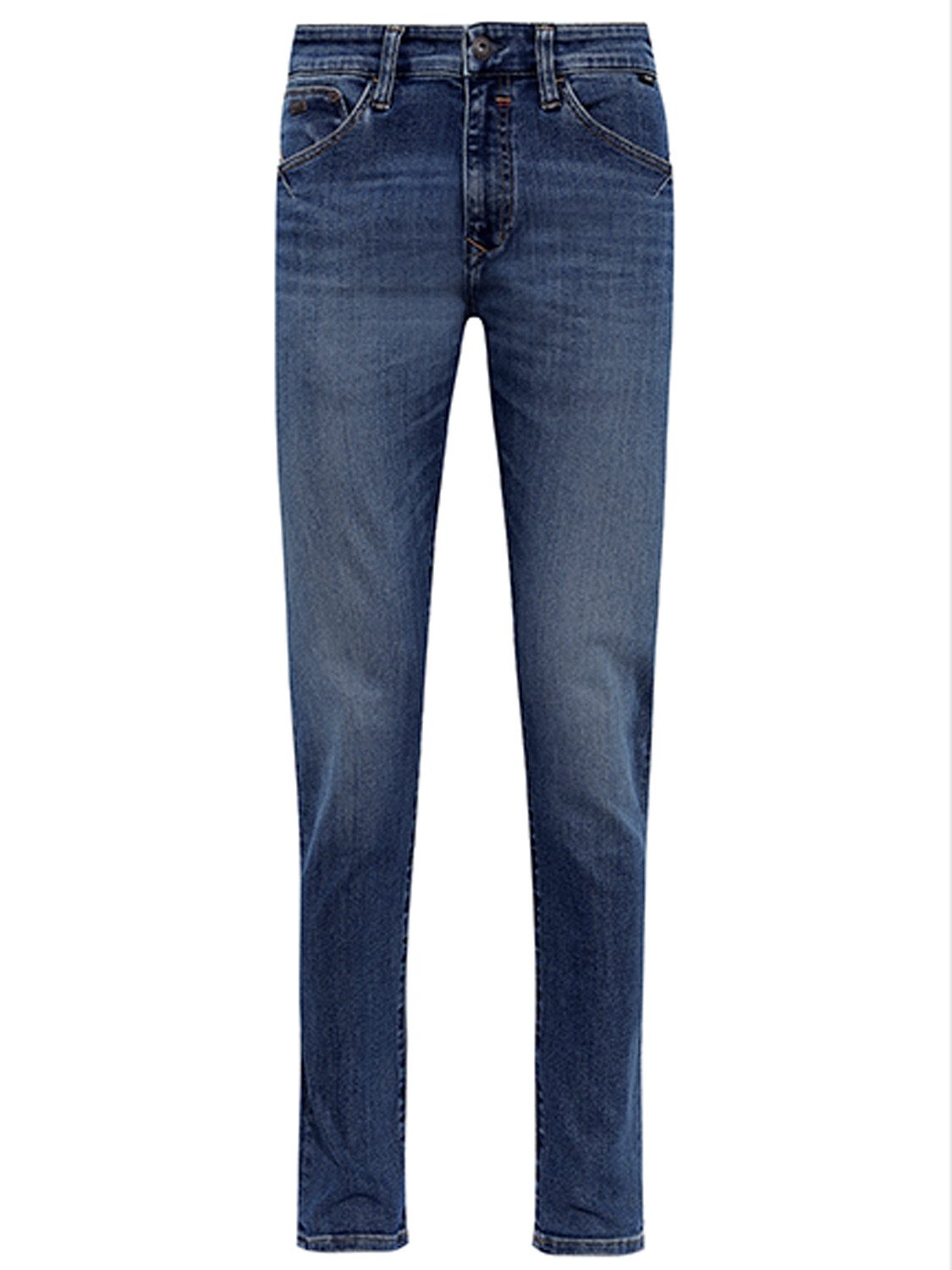 Mavi Slim-fit-Jeans Jeans Skinny Fit Dunkle Waschung 5-Pocket Reißverschluss JAMES; mid brushed ultra move
