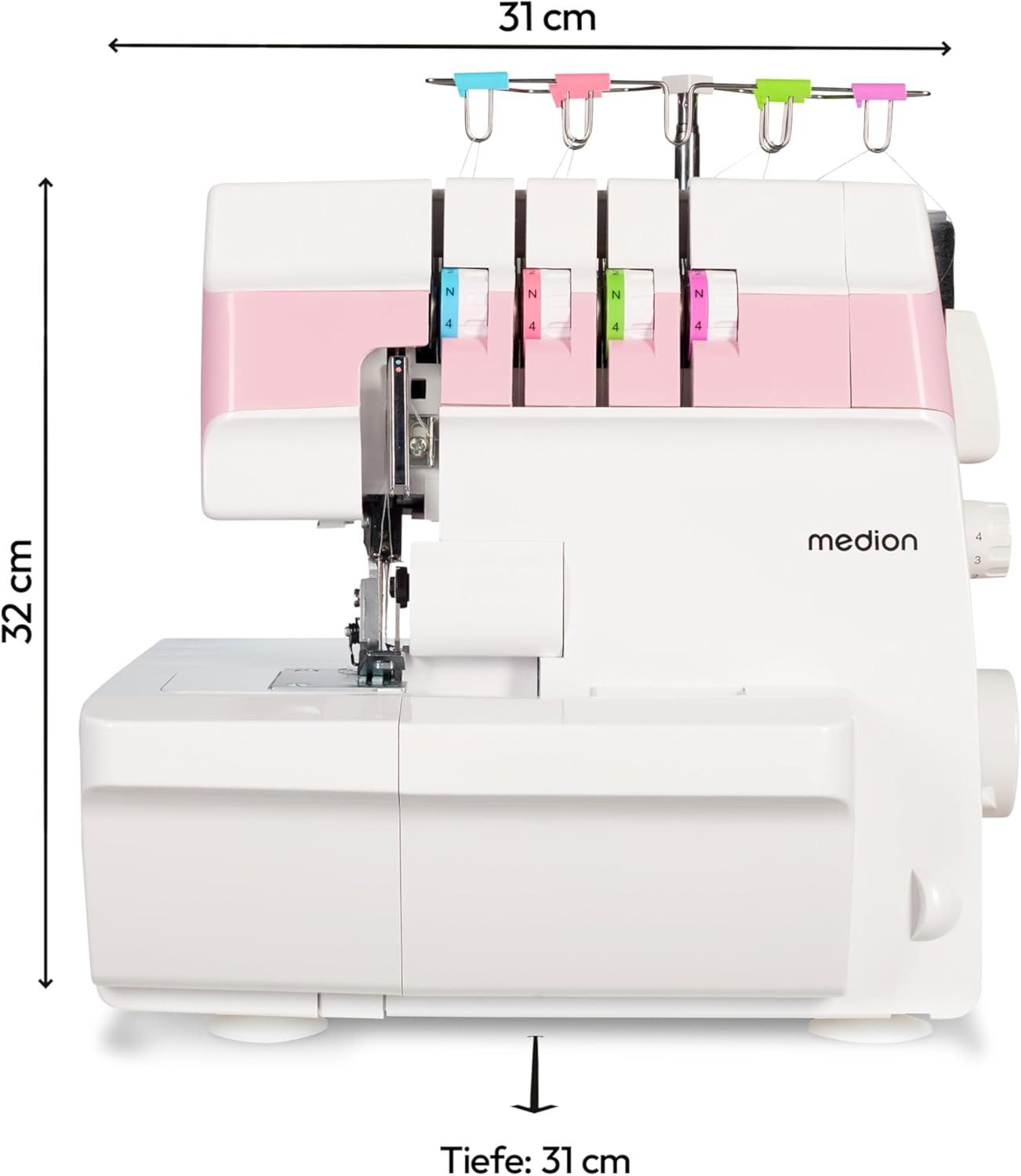 Medion® Overlock-Nähmaschine Medion MD19169 Overlock-Nähmaschine SO90 90 Watt Motorleistung