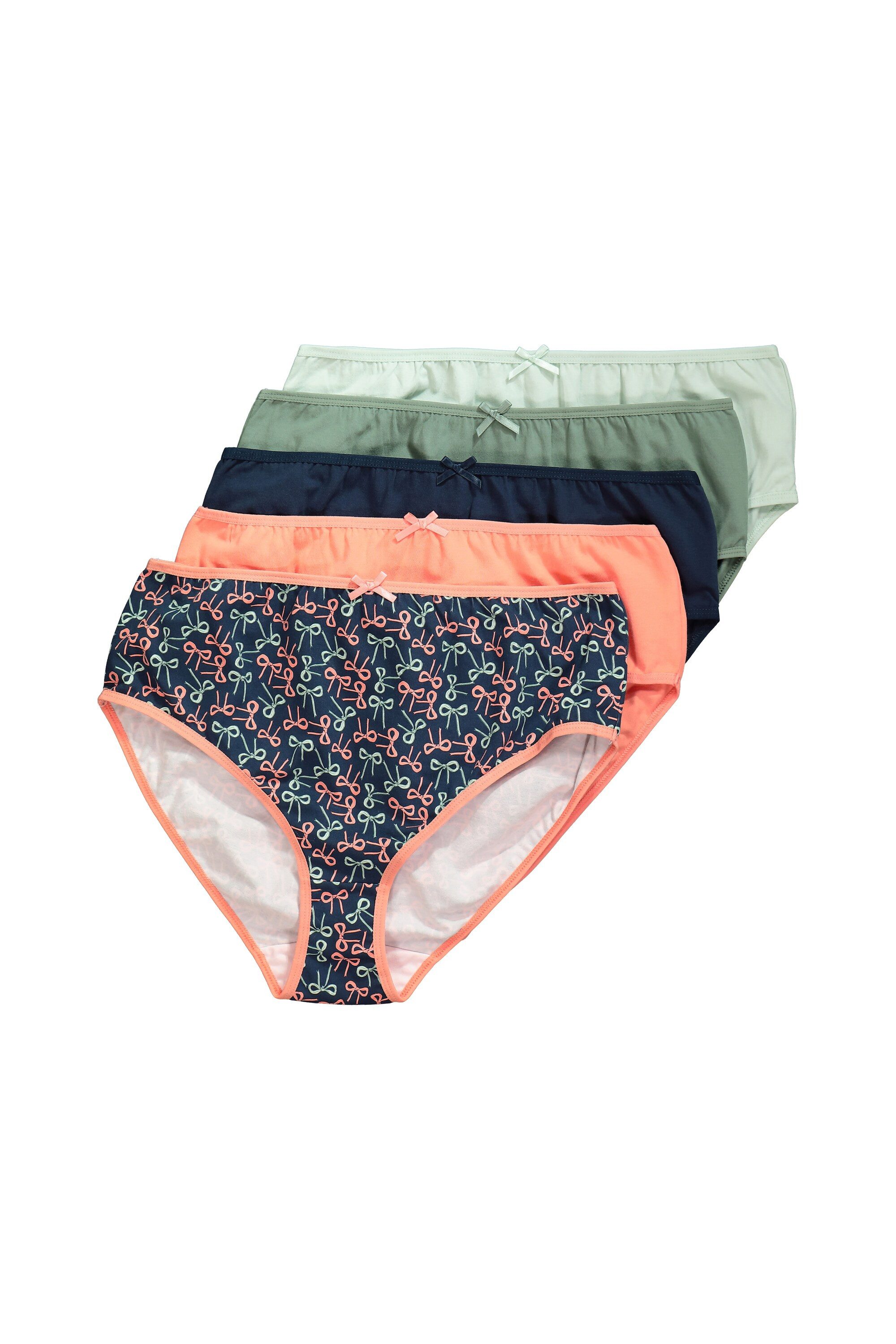 Slip Midislips 5er-Pack Schleifenmuster/Farbe