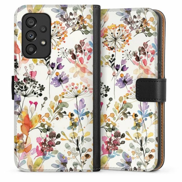 DeinDesign Handyhülle Blume Muster Pastell Wild Grasses Samsung Galaxy A53 5G Hülle Handy Flip Case Wallet Cover
