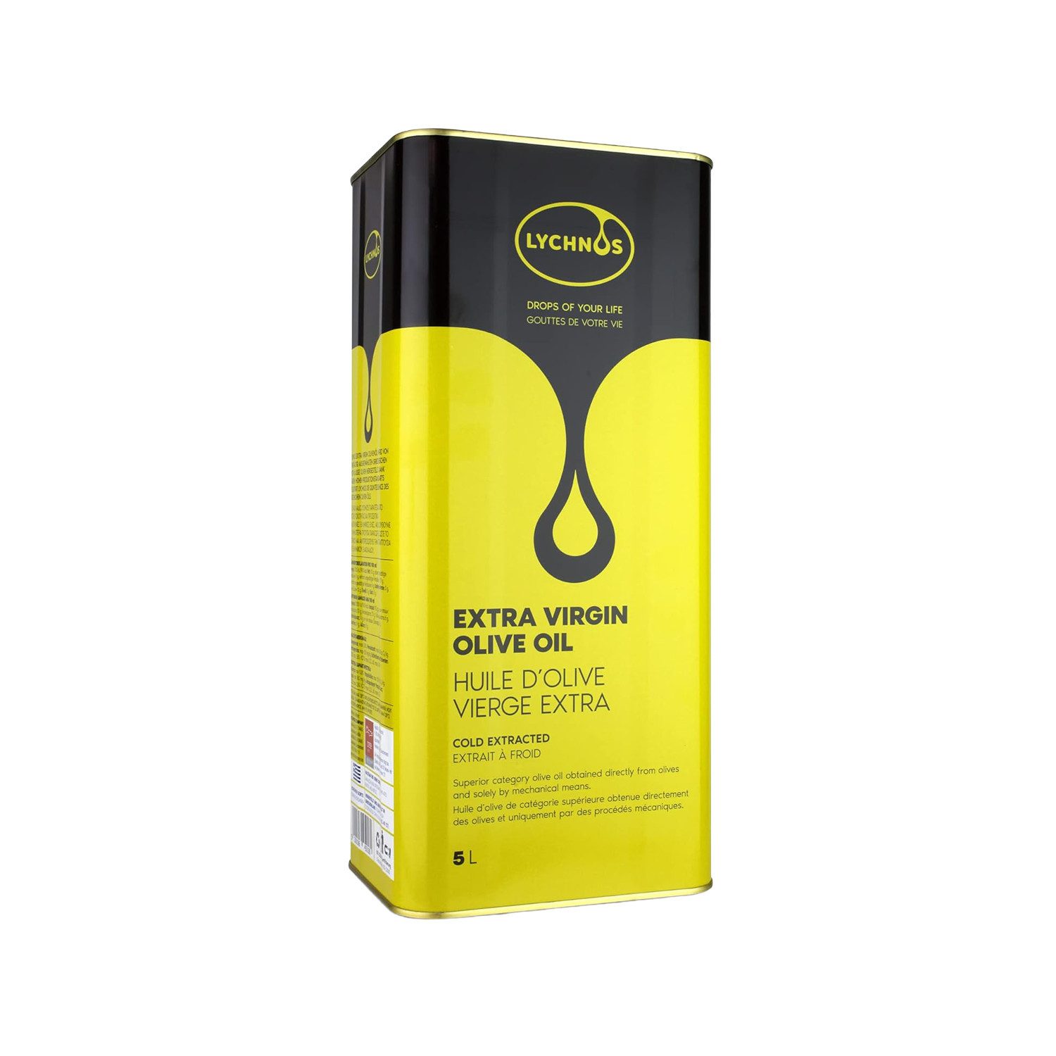 LYCHNOS Speiseöl Olivenöl – Natives Extra Vergine, Kaltgepresst & Hochwertig 5L