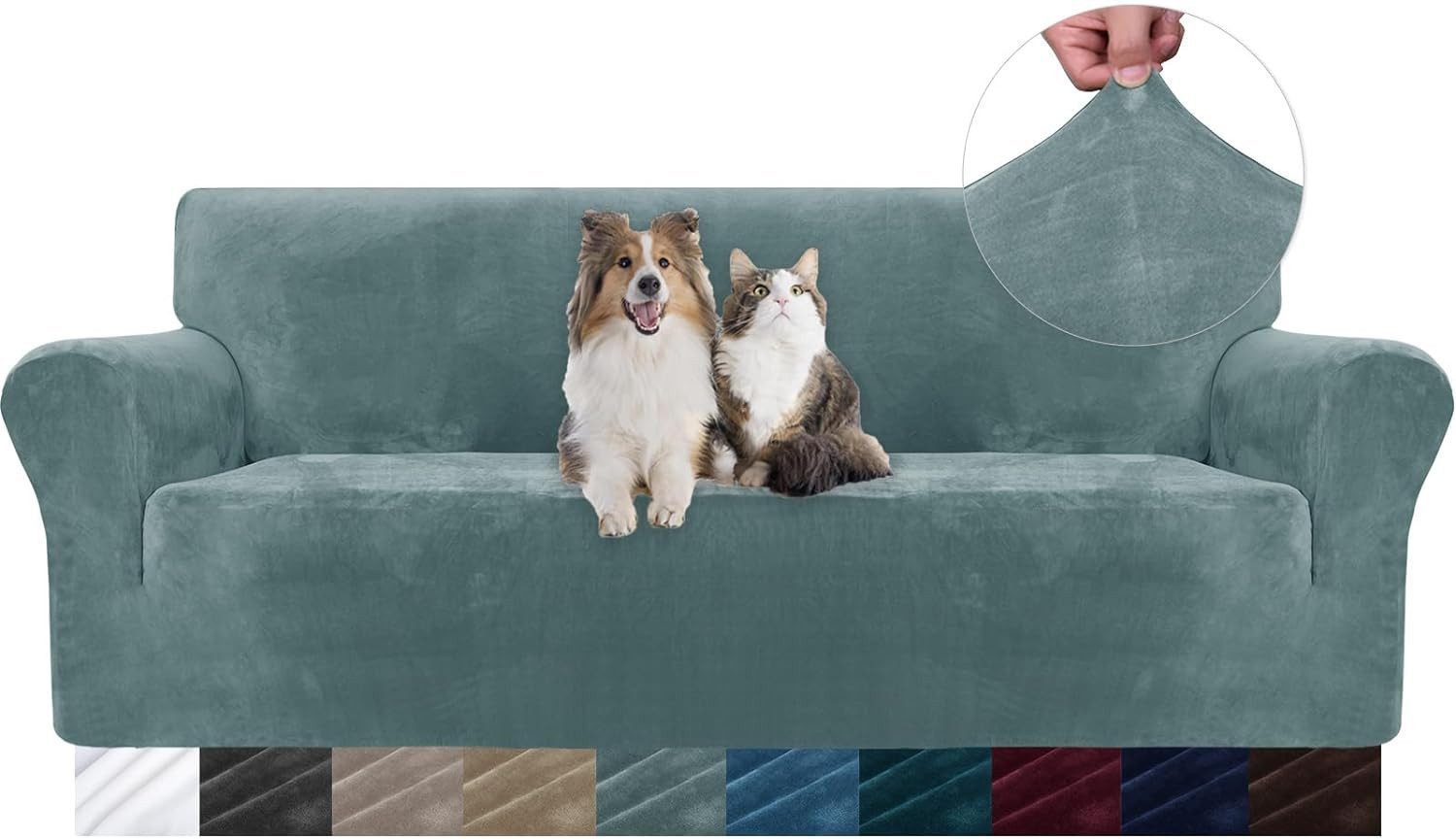 Minicloss Sofahusse 1/2/3/4 Sitzer Sofabezug, Modern Sofaüberwurf Elastische Couchbezug, waschbarer, mit Armlehne, Protector für Hunde Haustiere